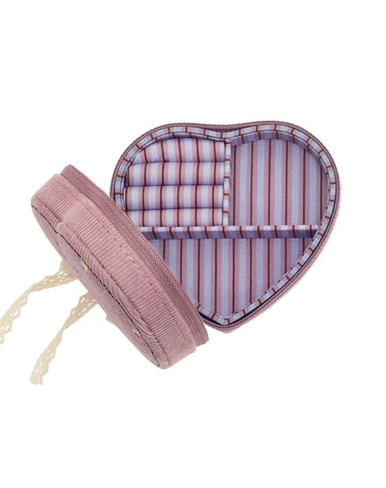 Heart Smykke Box - Purple Theatre Magic 